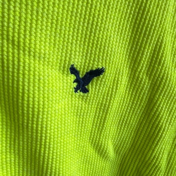 American Eagle Outfitters Bright Yellow Classic Fit Shirt - Picture 3 of 6